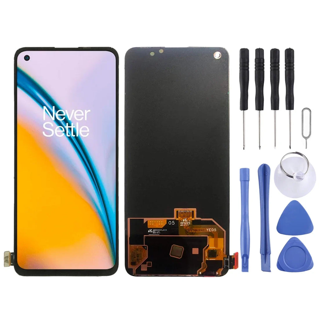 Cellphone Repair Parts For OnePlus Nord 2 5G 2021 with Digitizer Full Assembly Original LCD Screen (Black)