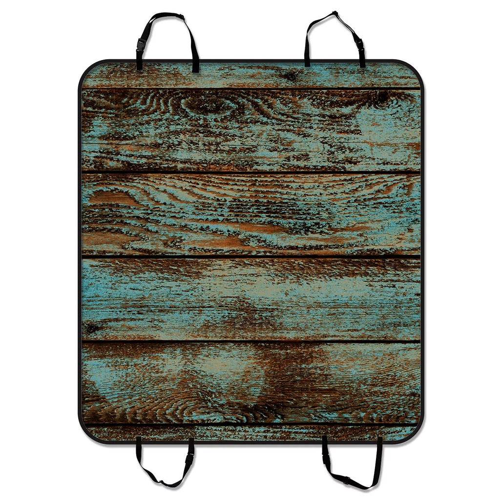 GCKG Wood Printed Pet Car Seat Wrap Rustic Old Barn Wood Printed Pet Car Seat Wrap Dog Car Seat Mat Hammock Cargo Mat Trunk Mat For Cars Trucks and SUV 54x60 inches