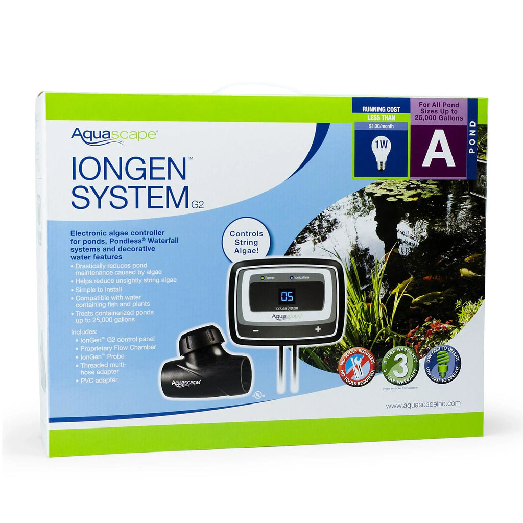 Aquascape 95027 IonGen G2 Natural Chemical Free Auto Pond Algae Control System