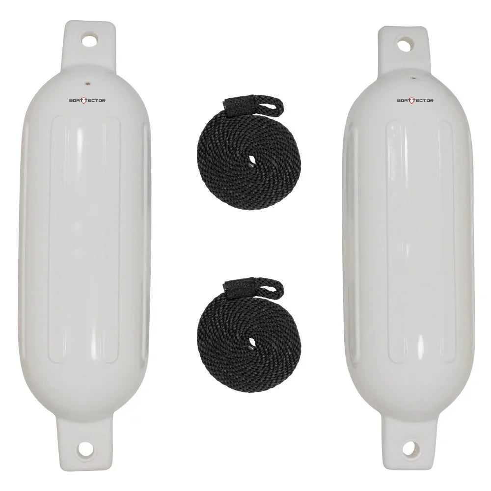 Extreme Max 3006.7201 Ship Inflatable Fender Value 2-Pack - 6.5" x 22", White