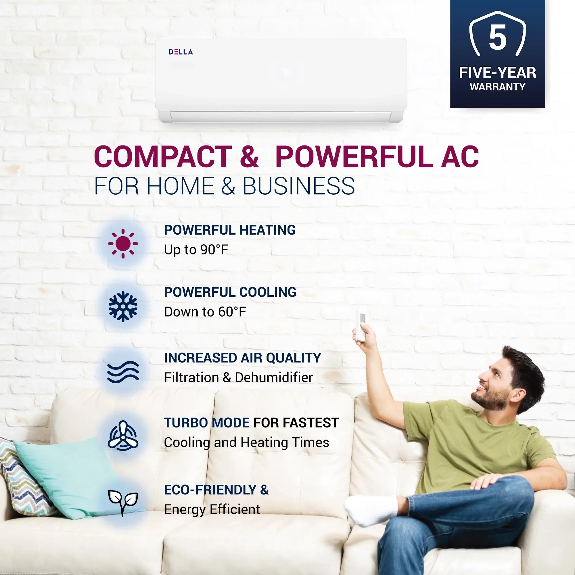 a 27K BTU ODU Tri 3 Zone 9K 9K 9K BTU 20 SEER 208/230V Cools Up to 1200 Sq.Ft Wifi Energy Efficient Multi Zone Ductless Mini Split Air Conditioner Heat Pump Full Set with 16ft Installation Kits