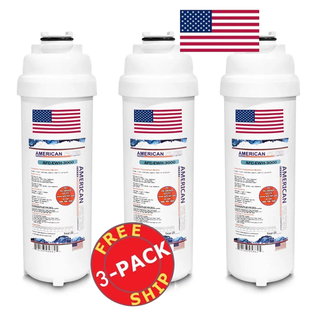 AFC Brand , Water Filter , Model # AFC-EWH-3000 , Matching with LMABFDWSLK - 3 Filters - Made in U.S.A.