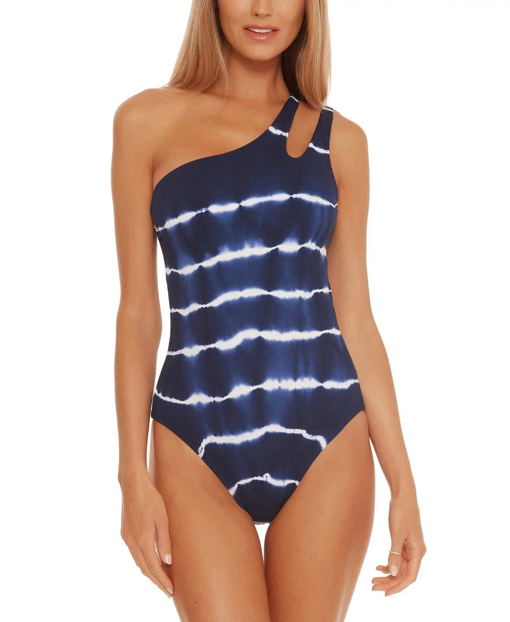 Becca by Rebecca Virtue MARINA Iconic Asymmetrical One-Piece Swimsuit, US Large