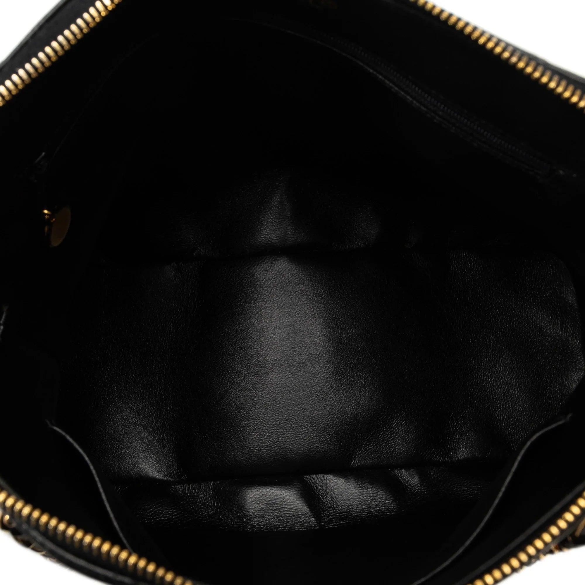 Pre-Owned Authenticated Chanel Quilted Lambskin Dome Shoulder Bag Leather Black Unisex (Good)