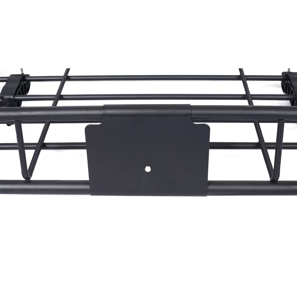 Universal Fit Black Steel Top Mount Roof Rack 43" Heavy-Duty Steel Condition - Rooftop Cargo Carrier Basket