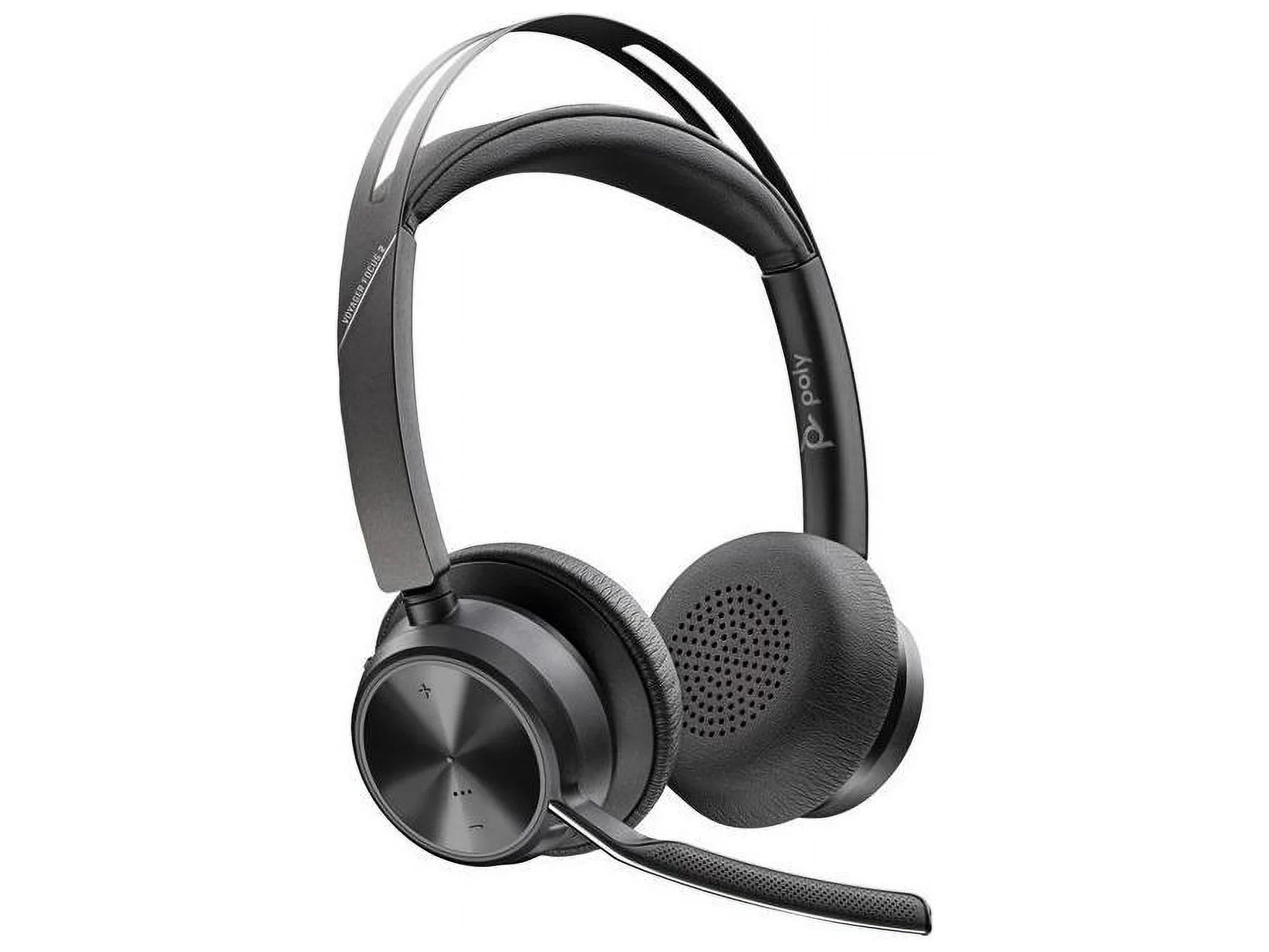 Poly Voyager Focus 2 USB-A Bluetooth Stereo Headset - Siri, Google Assistant - Stereo - USB Type A - Wired/Wireless - Bluetooth - 298.6 ft - 20 Hz - 20 kHz - On-ear, Over-the-head - Binaural - Supr...