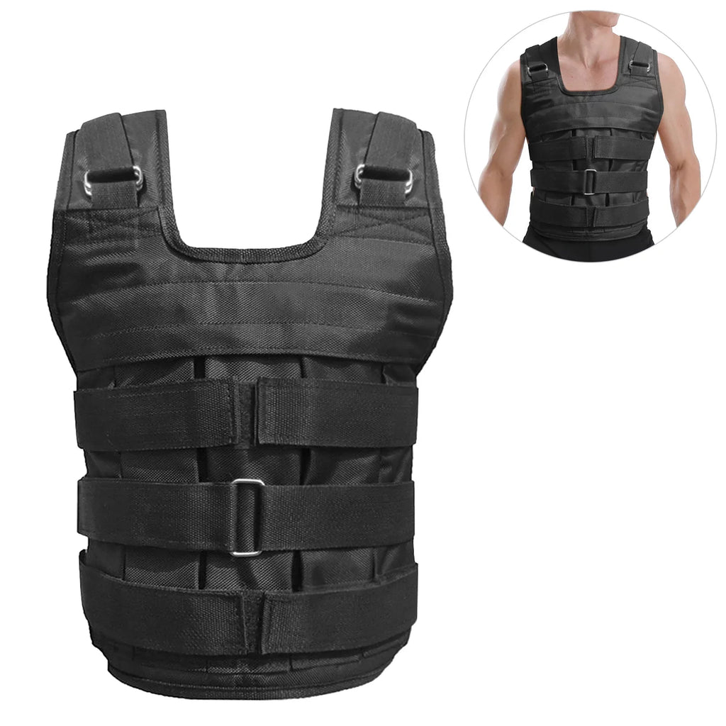 Meterk Max Loading 50kg Adjustable Weighted Vest Weight Jacket Oxford Exercise Weight Loading Cloth Strength Training (Empty)
