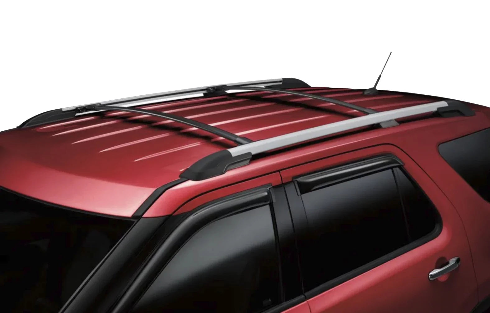 BRIGHTLINES Roof Rack Crossbars Replacement for Ford Explorer 2011-2015 a Set of 2pcs, Black Aluminum Top Cargo Rack