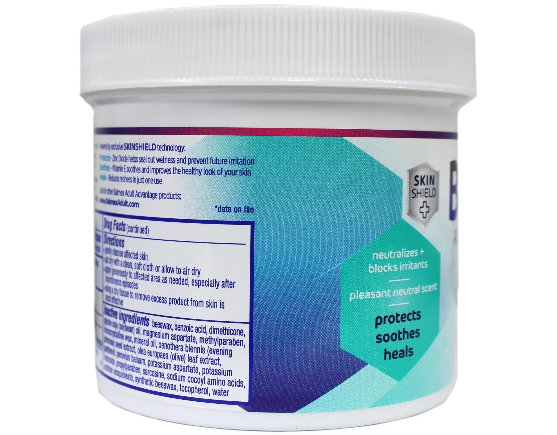 Balmex Adult Advantage B-Protected Skin Relief Cream, with Skin Shield Technology to Protect - Soothe and Heal Sensitive Skin, 12oz