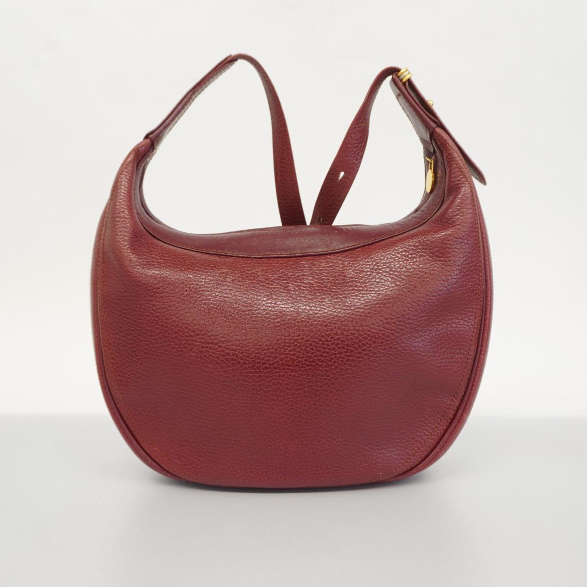 Pre-Owned Cartier Shoulder Bag Must Leather Red Ladies (Good)