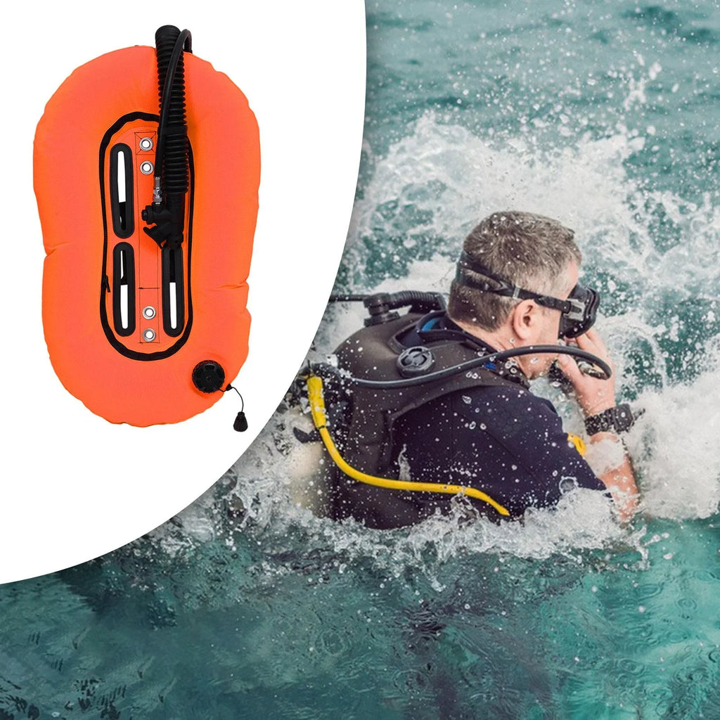 harayaa Diving Snorkeling Donut Wing Single Tank Scuba BCD Set for Freediving Diving Orange
